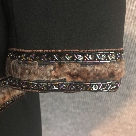 John Meyer of Norwich Skirt Suit Women's Size 10 Black Embellished Trim 2-Pieces - Picture 8 of 12